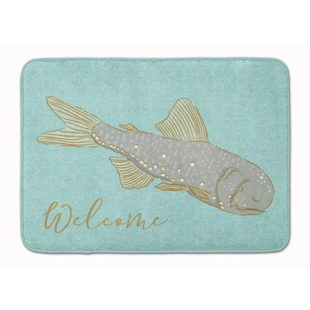 Carolines Treasures Fish Welcome Machine Washable Memory Foam Mat BB8550RUG